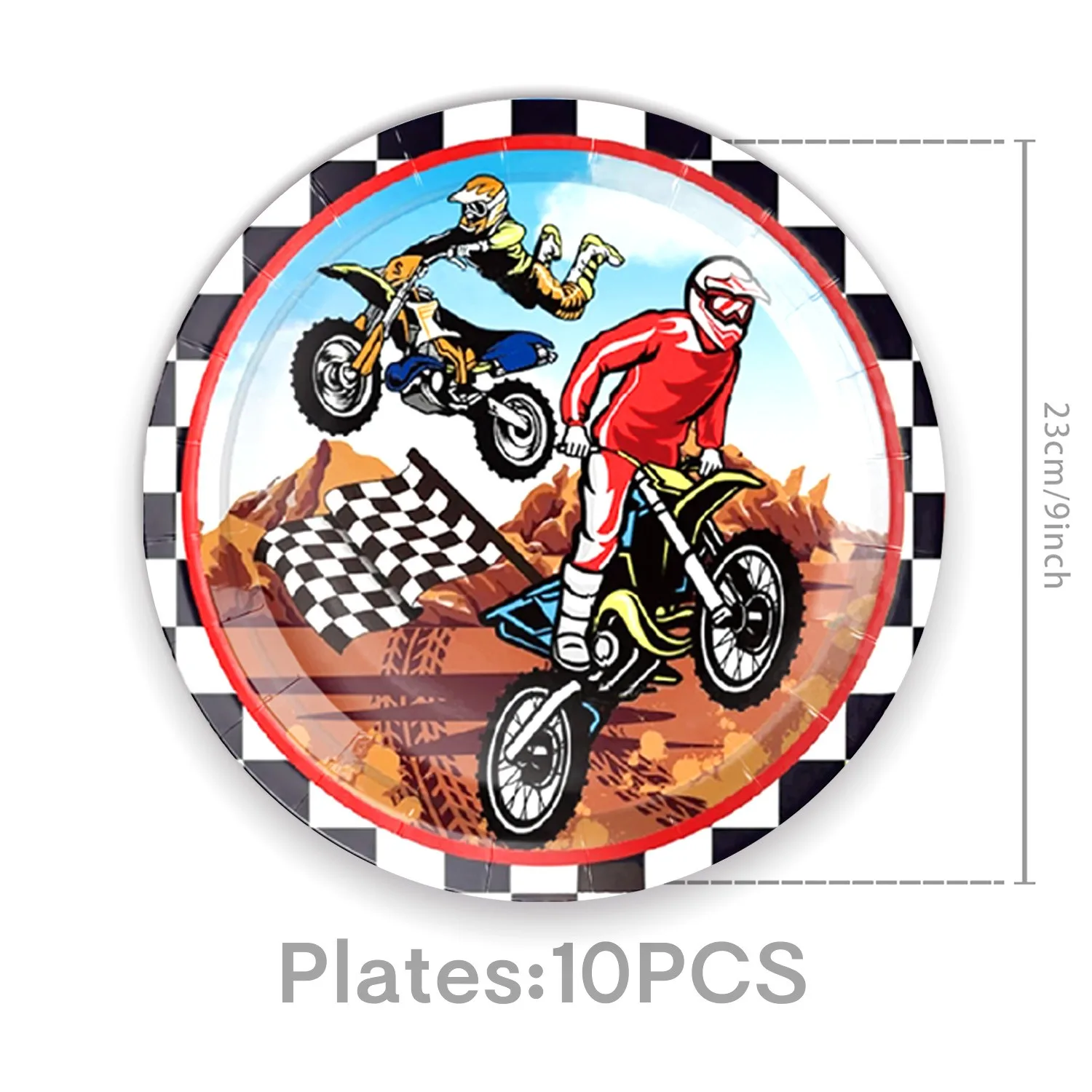 Kids Birthday Decoration Disposable Tableware Dirt Bike Cups Plates Baby Shower Motocross Theme Birthday Party Supplies Toy - view 5