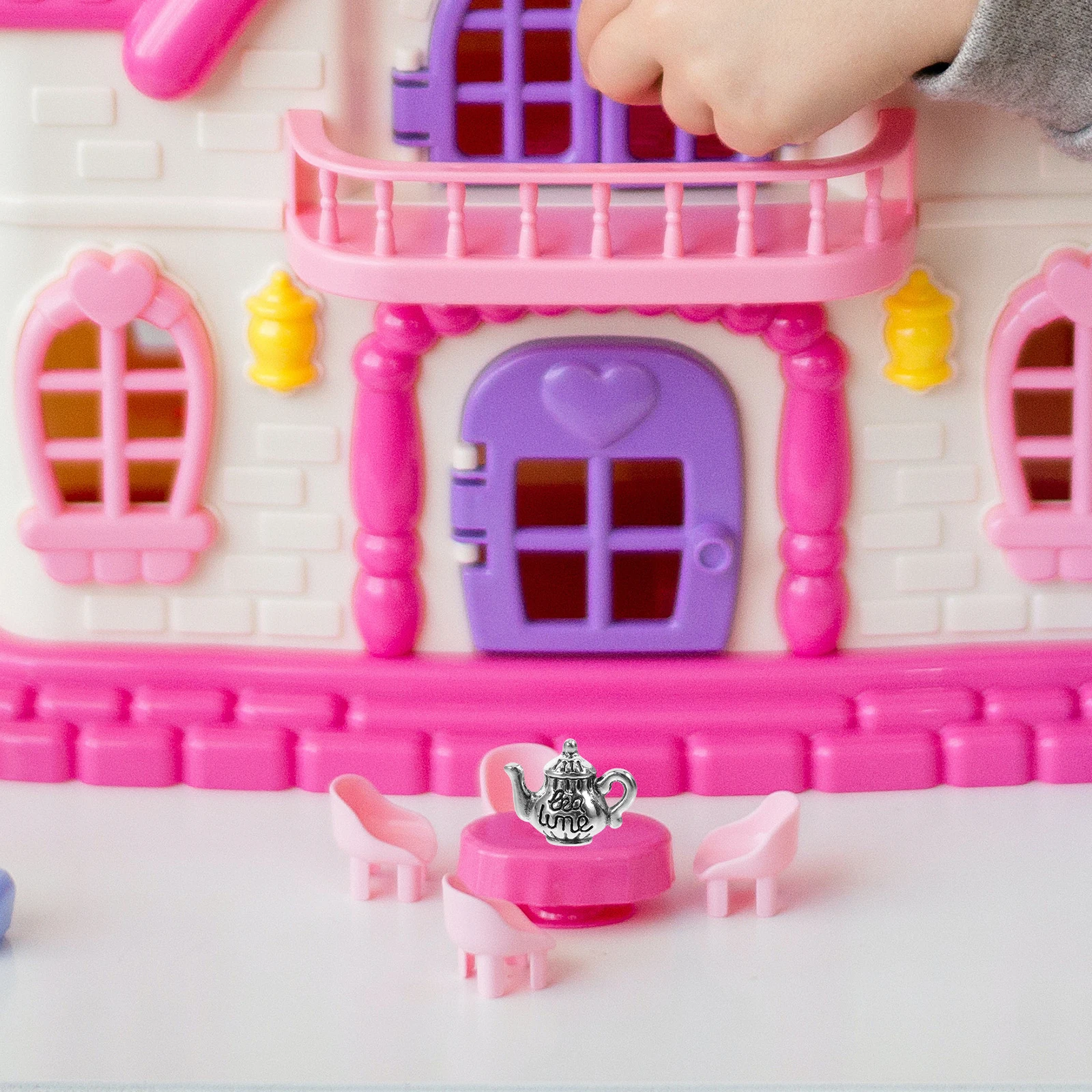 

Cups Mini Metal Teapot Dollhouse Coffee Alloy Decoration for Dollhouses