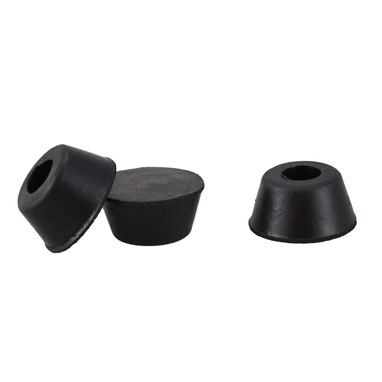 High-end 10 Pcs 21mm x 10mm Conical Recessed Rubber Feet Bumpers Pads Black