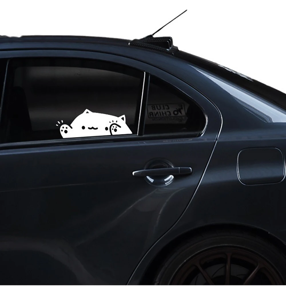 Bonito personalidade gato adesivo de carro gatinho batendo na janela para corpo do carro pára-choques janelas motocicleta portátil parede acessórios automóveis