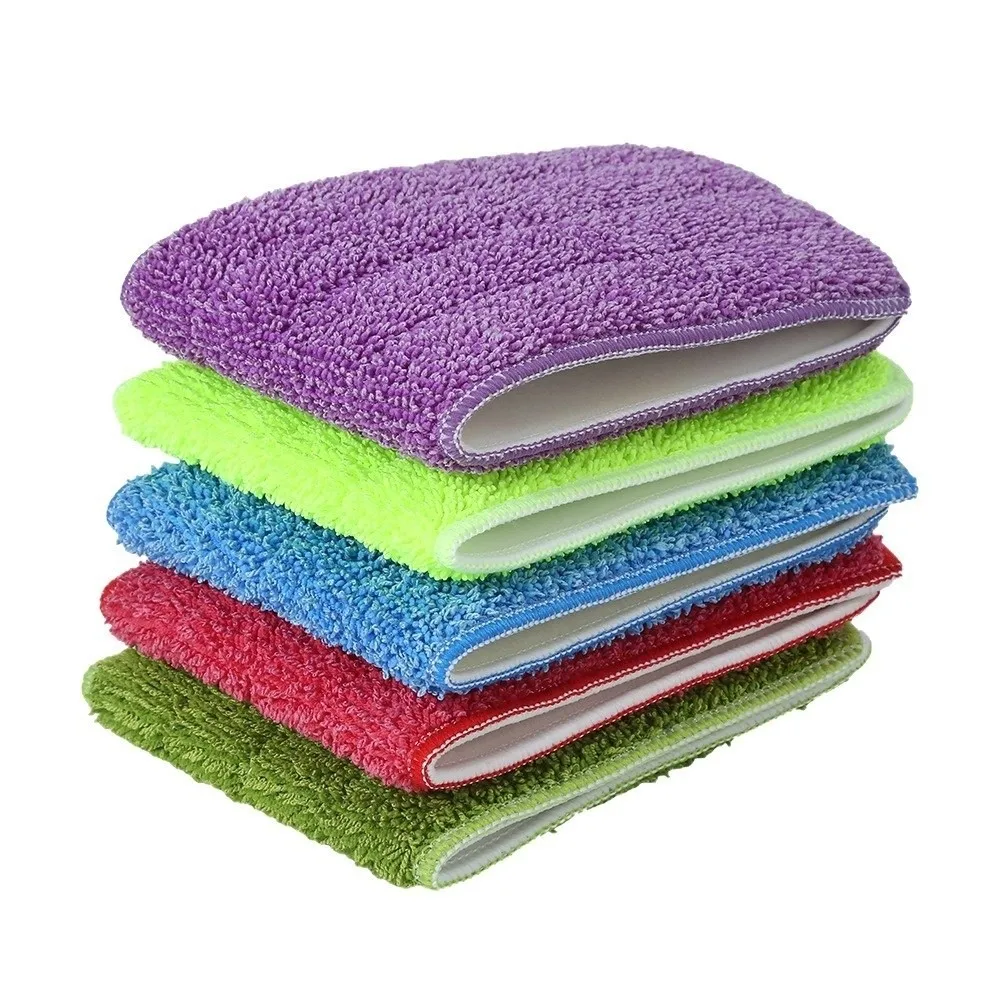 4 pieces/set Mop Replacement Absorbent Mop Replacement Cloth Washable Dust Removal Microfiber Mop Pad Soft Mop Head Bathroom