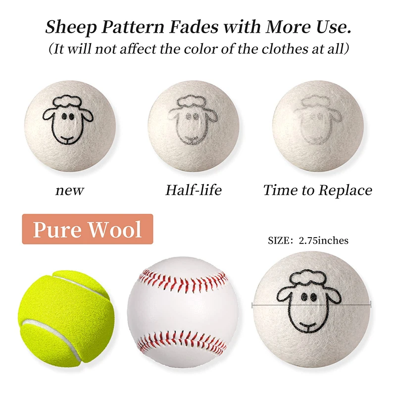 Drying Ball Removal Static Anti-Winding Wool Ball Home Laundry Ball Wool Drying Felt Ball Oversized Drying Ball Animal Pattern