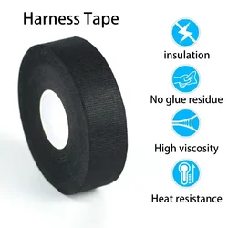 15 Meter Heat-resistant Flame Retardant Tape Coroplast Adhesive Cloth Tape For Car Cable Harness Wiring Loom Protection
