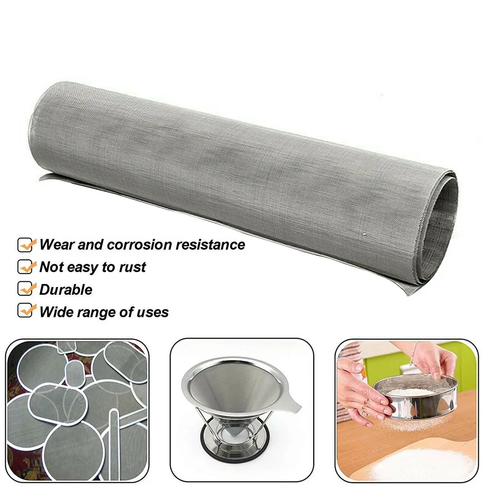 100 Mesh 60*30cm Stainless Steel Mesh Filter Mesh Metal Front Repair Fixed Mesh Filter Woven Wire Sieve Plate Screen Filter