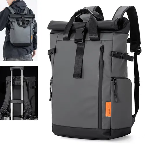 Bolsa de viaje para hombre, mochila para ordenador portátil de 15,6 pulgadas, impermeable para exteriores, Camping, senderismo, escuela, mochila de negocios universitaria