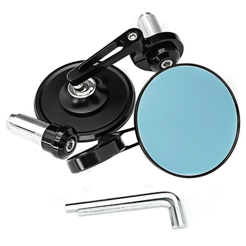 ABXN-Reversing Mirror Reflector Universal Motorcycle Rearview Mirror Handlebar Sub-Mirror Modified CNC Handlebar Mirror