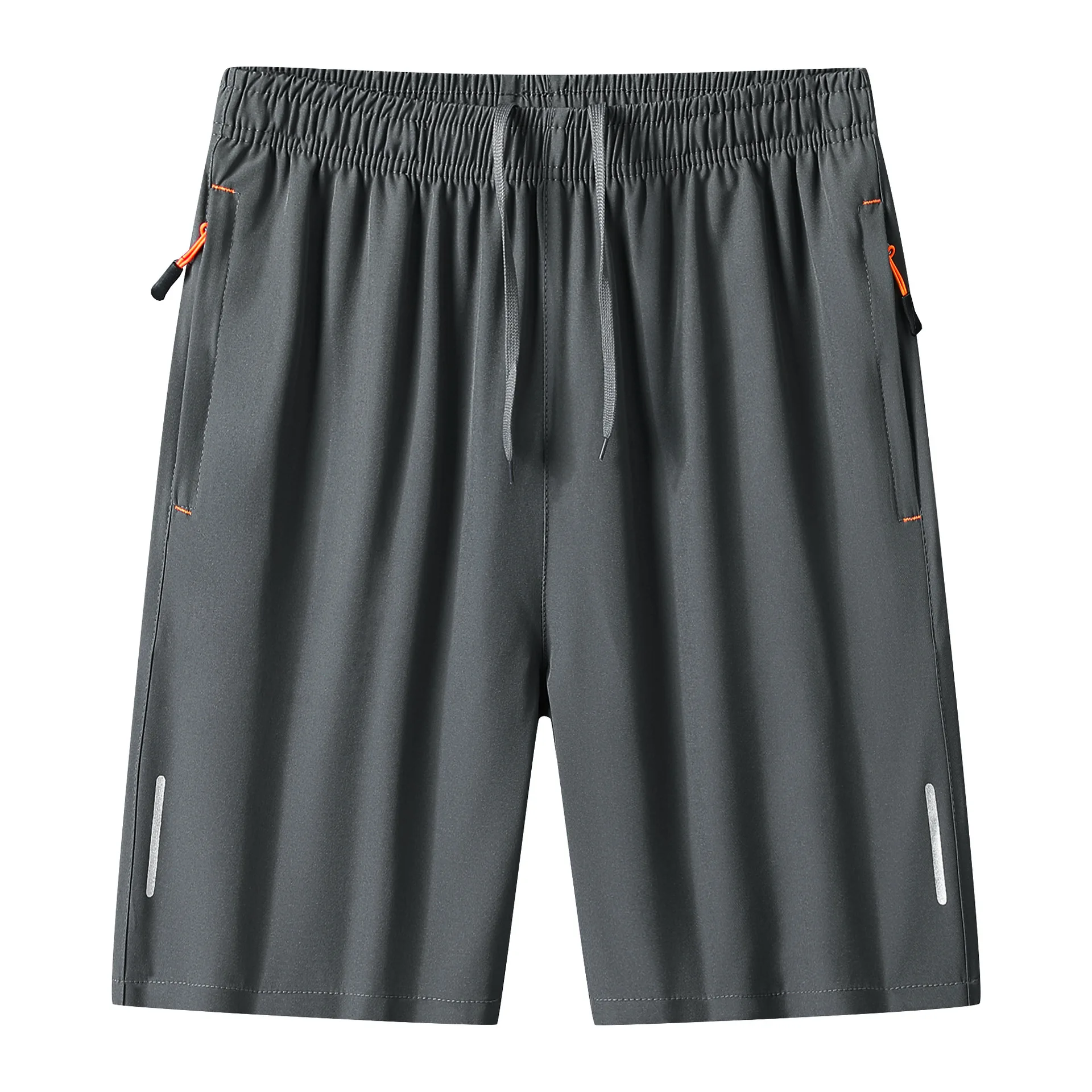 Fitness Men's Running Shorts Single-Layer Woven Quick Dry Gym Solid Color Sports Casual Workout Sportswear Fifth Pants New