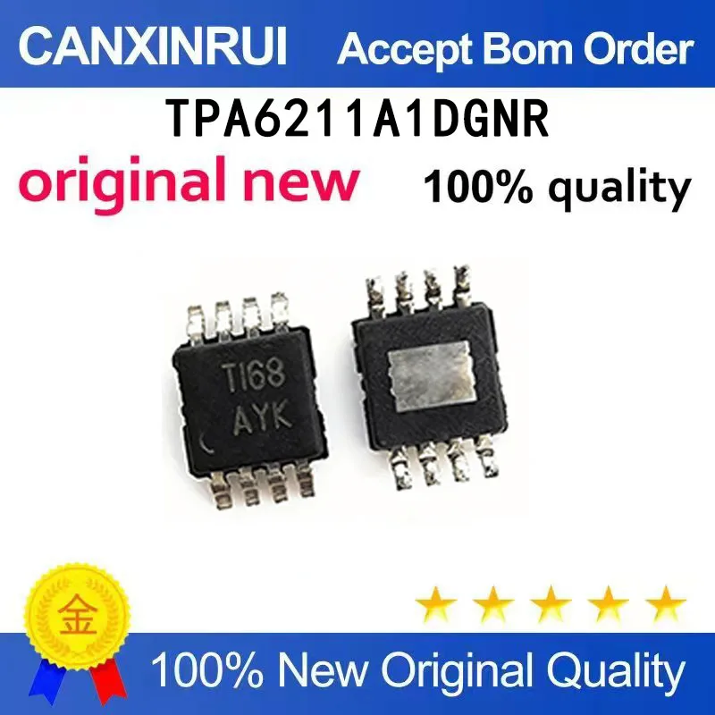 

(5-100 pieces)Brand new TPA6211A1DGNR TPA6211A1 silk screen: AYK MSOP8 in stock