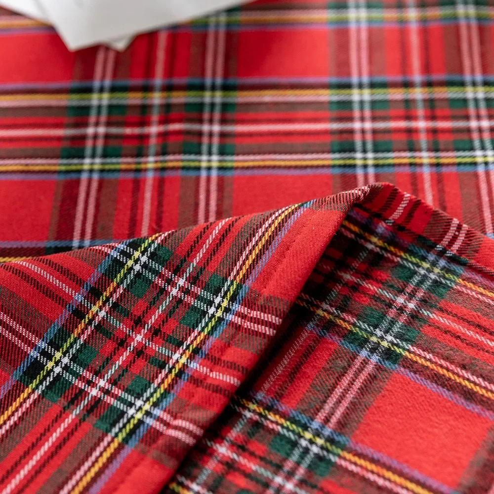 Christmas Plaid tablecloth Rectangular Red Checkered Xmas Table Cover Vintage Dining Table Cloth For Home Living Room Decoration