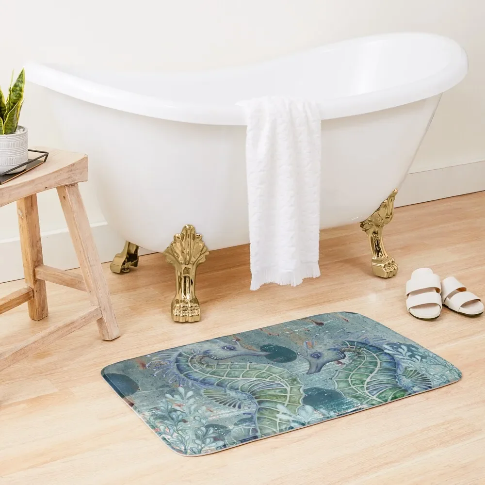 

Seahorses Bath Mat Rugs Baths Toilet Rug Non Slip Carpet Mat