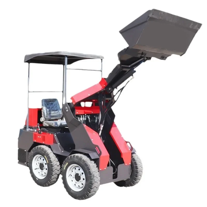 New small ride-on skid steer loader, multi-auxiliary multi-function wheeled