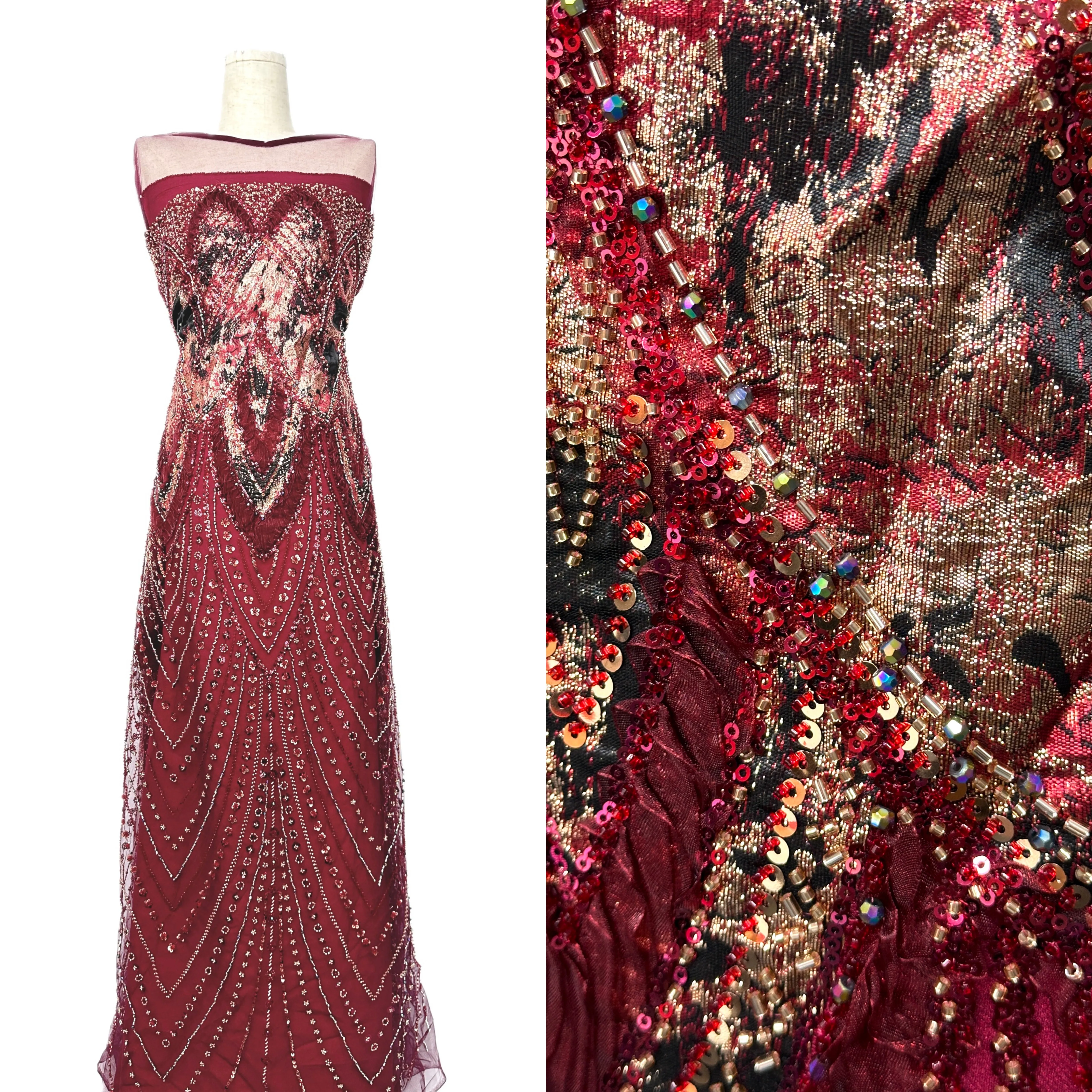 Elegant European French Bridal Wedding Sequin Beads Mesh Fabric Luxury Beaded Embroidery Tulle Lace for African Dresses
