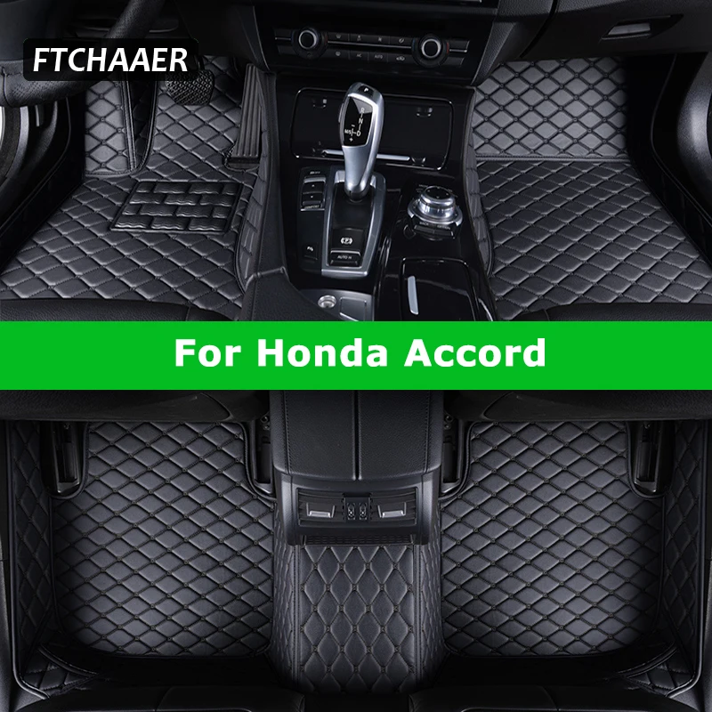 FTCHAAER Custom Car Floor Mats For Honda Accord 6th 7th 8th 9th 10th 11th 1997-2023 Auto Carpets Foot Coche Accessorie