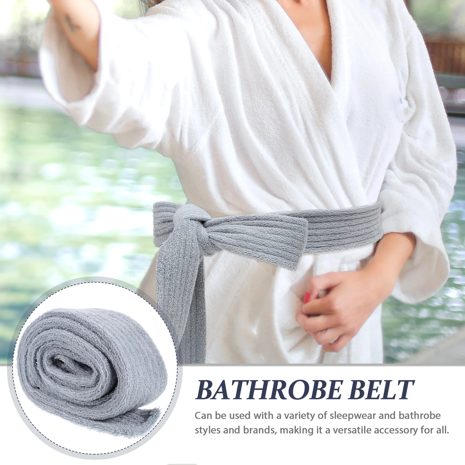 

Sleepwear For Adult Bathrobe Belt Replacement Soft Polyester Robe Waist Strap Replacement Hotel Bathrobe Belt
