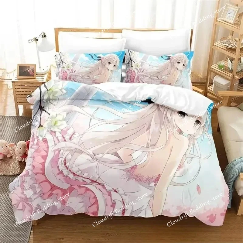 

Anime Yosuga no Sora Kasugano Bedding Set Boys Girls Twin Queen Size Duvet Cover Pillowcase Bed Kids Adult Home Textileextile