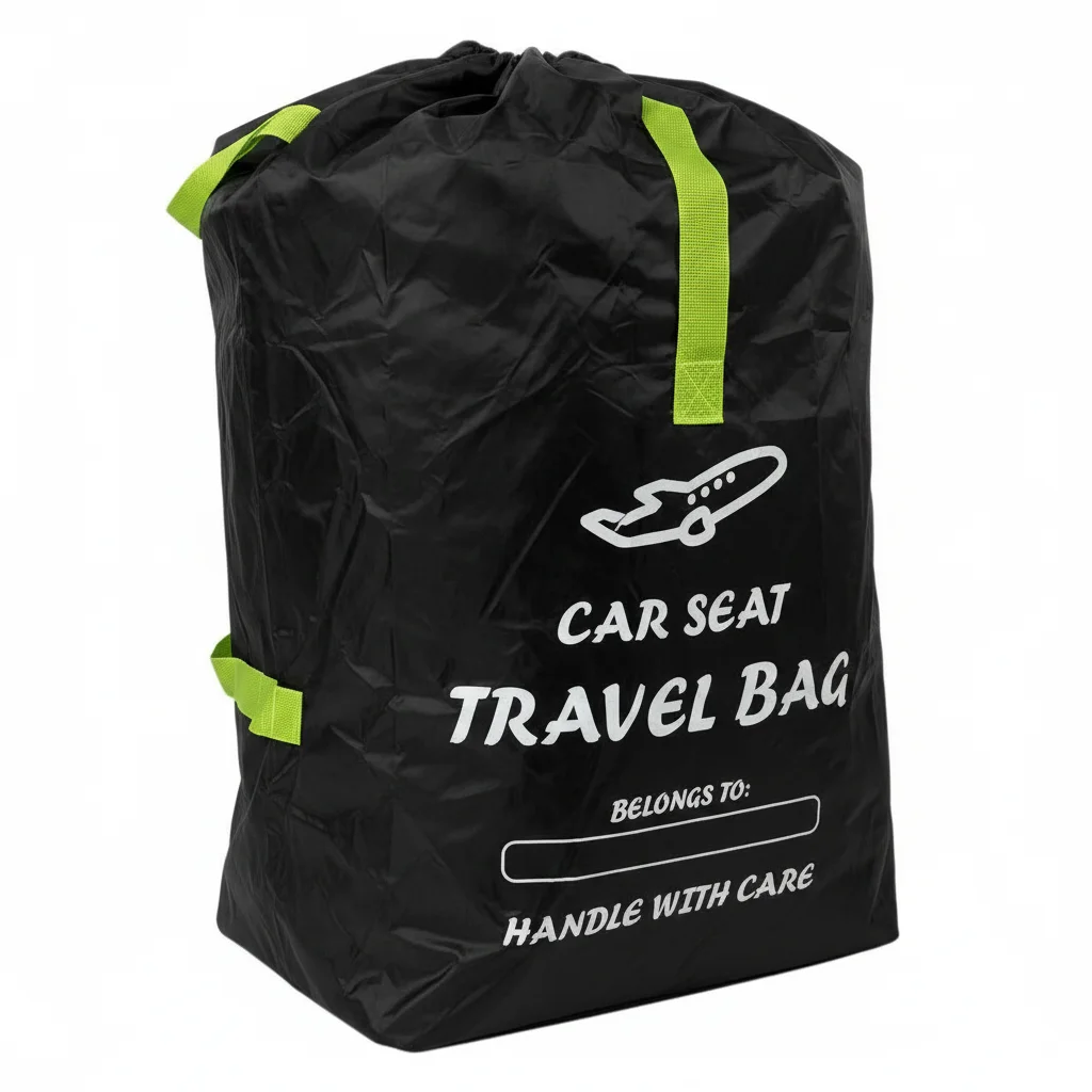 Portable Car Seat Travel Bag for Infant Carriers & Boosters – Adjustable Shoulder Straps, Convenient Carry Handle, Heavy-Duty Pr