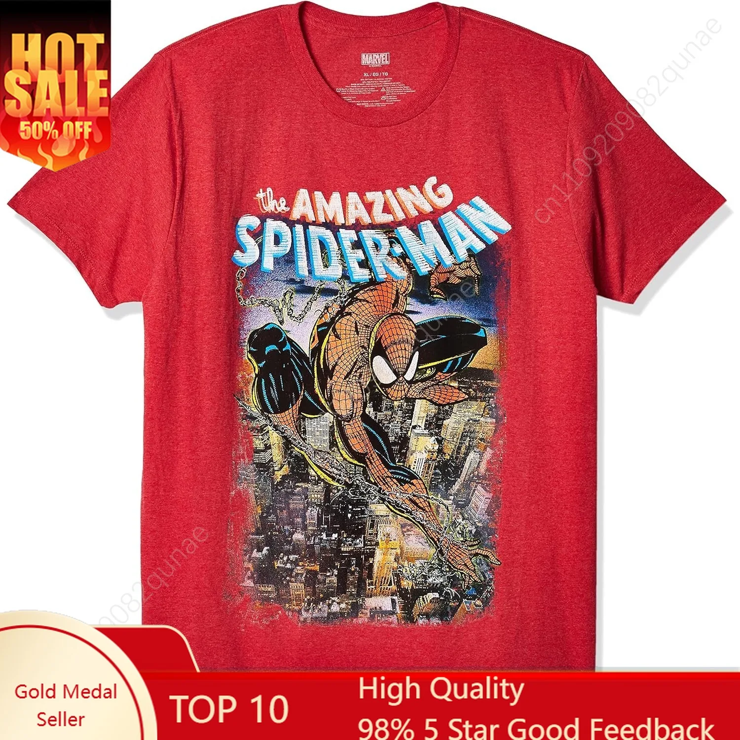 

Marvel Mens Amazing Spider-Man Unisex T-shirt