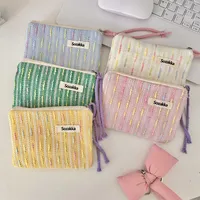 Women Mini Makeup Handbags Wallet Pouch Bag Kawaii Small Travel Cosmetic Lipstick Earphone Data Cable Storage Bag Purse