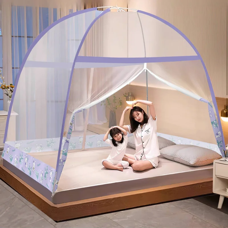 

Custom Full Bottom Encrypted 1.5m Mesh Tent Dormitory Mongolian Yurt Mosquito Net Home Use 1.8m Bed Student Single 0.9m New Mode