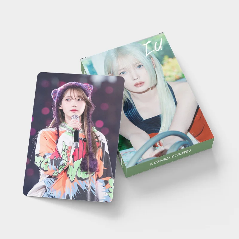 KPOP 30pcs/set IU Album Double Sided LOMO Card Lee Ji Eun High Quality HD Photo Card Fan Favorite Gift Greeting Card Postcard