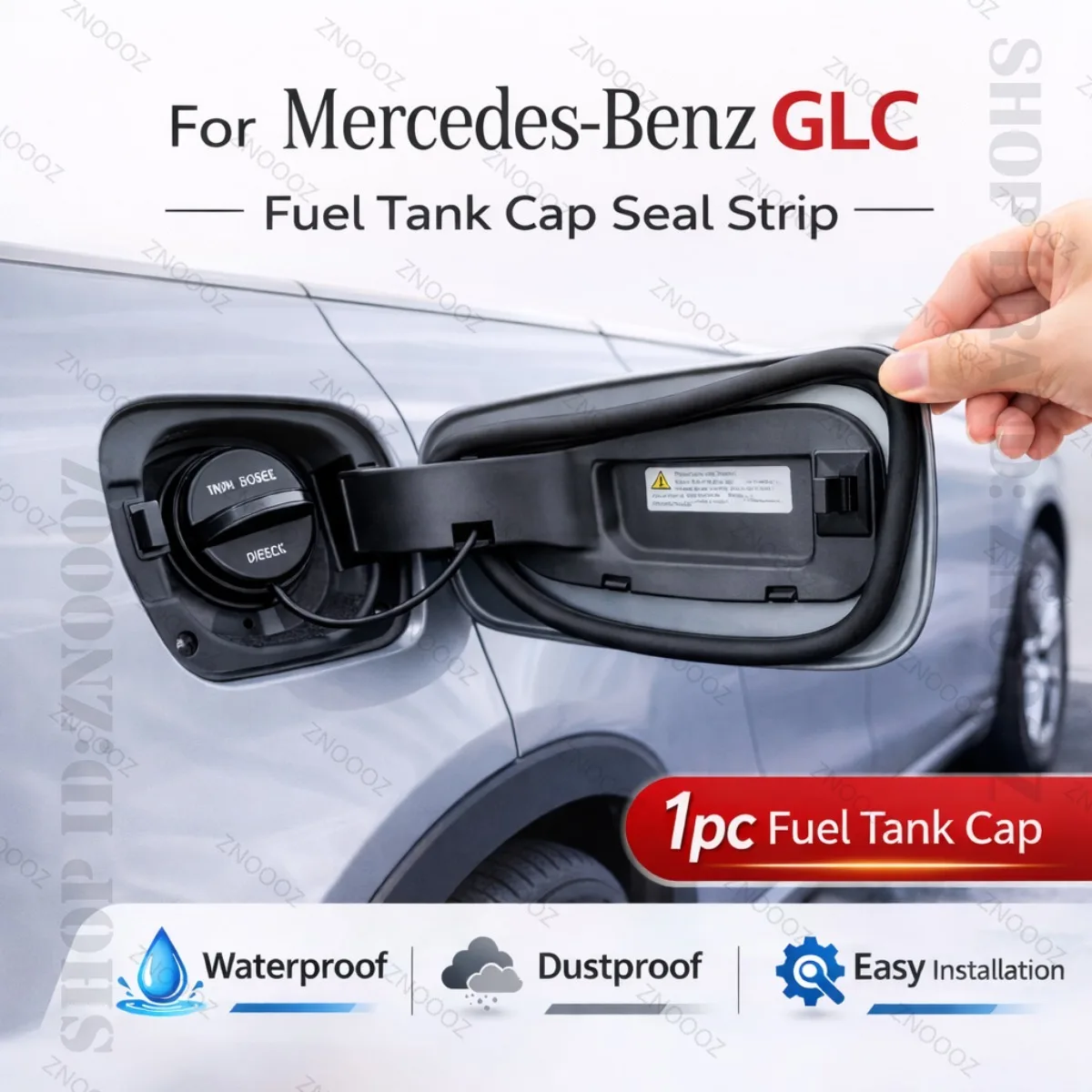 

Резиновая уплотнительная лента для автомобиля, двухслойная, пыле- и водонепроницаемая, защитная, для крышки топливного бака, 1 шт., для Mercedes-Benz GLC