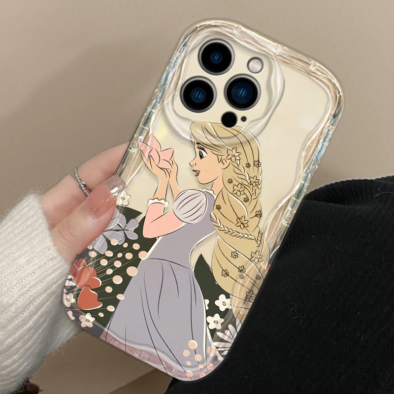 Disney Rapunzel Cover For Apple iPhone 15 14 13 12 11 Pro X XR XS Max Plus 8 7 Plus SE Wave Oil Phone Case