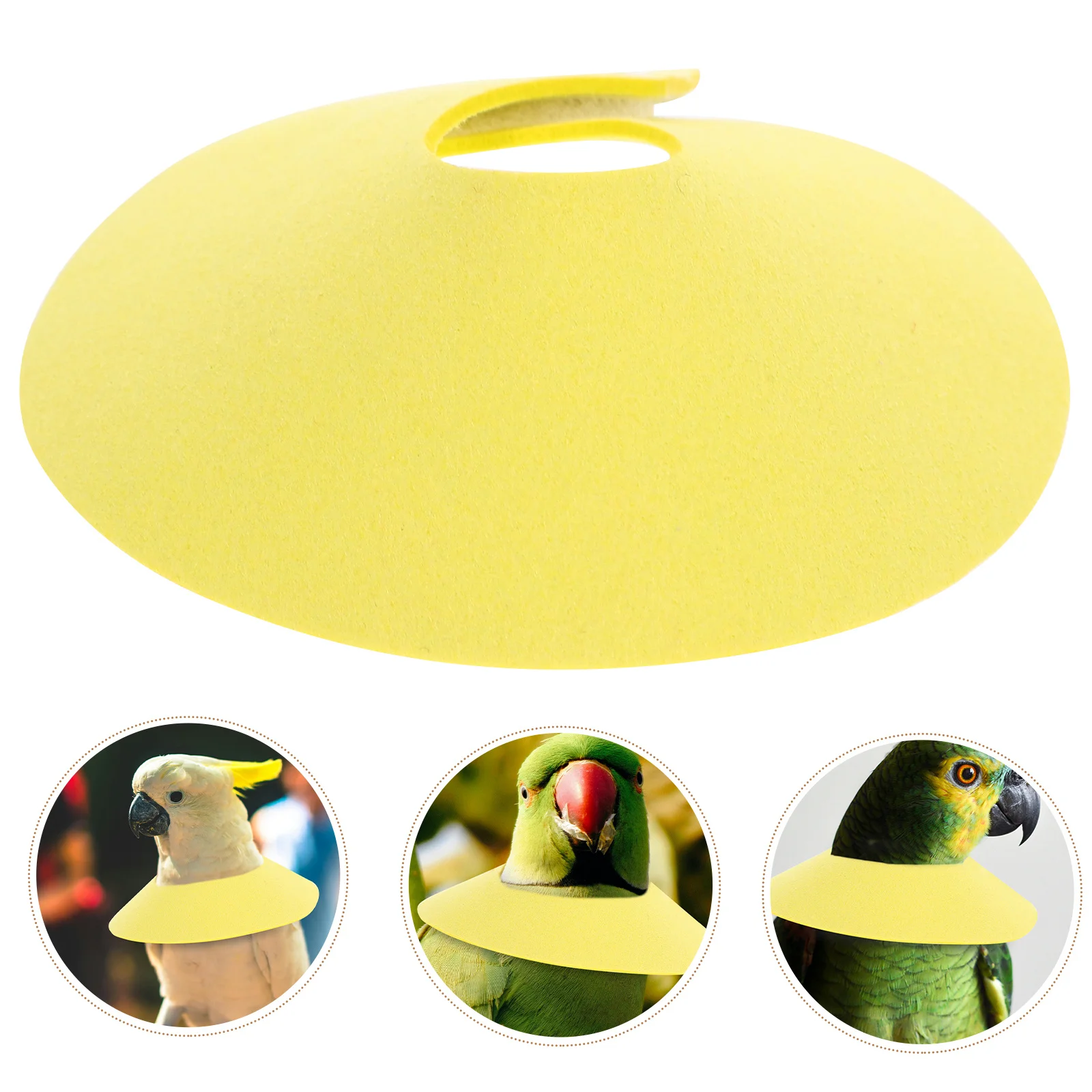 

Anti-Pecking Bird Neck Collar Felt Protector For Parrot Recovery Decorative Wear Adjustable Pet Supply Bird Accessories