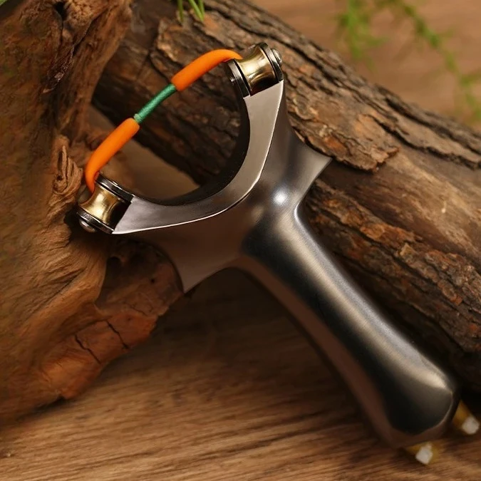 High-power All Steel Slingshot Adult Pulley Precision Slingshot Camping EDC Outdoor Sports Hunting Equipment