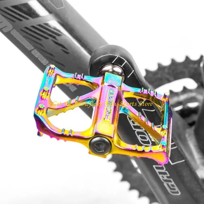 1 Paar Ultraleichte Rutschfeste Flachpedale für Straßen- und Mountainbikes, Aluminiumlegierung, 3 Gedichtete Lager, CNC-Pedal für MTB-Fahrräder – Detail 2