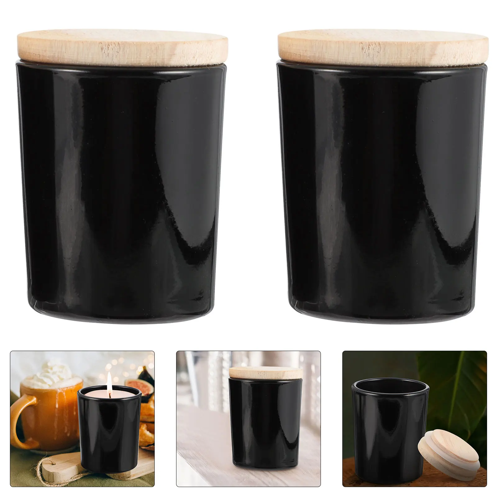 

2pcs Glass Jars Vintage Empty Tin Containers With Lids Bulk For Holiday Making Tea Party Diy Storage Jar Scented