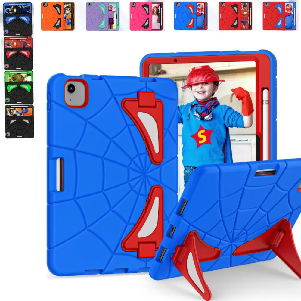 Kids Friendly Tablet Case for iPad Air 11 2024 Children Boy Style Cover for iPad Pro 11 Built-in Kickstand Pen Holder Back Cover