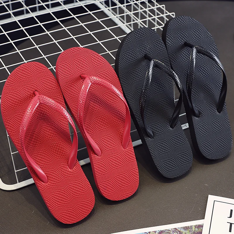 Women Summer Beach Slippers Solid Color Non-slip Couple Leisure Outdoor Women Flip Flops Breathable Beach sandals women 2022