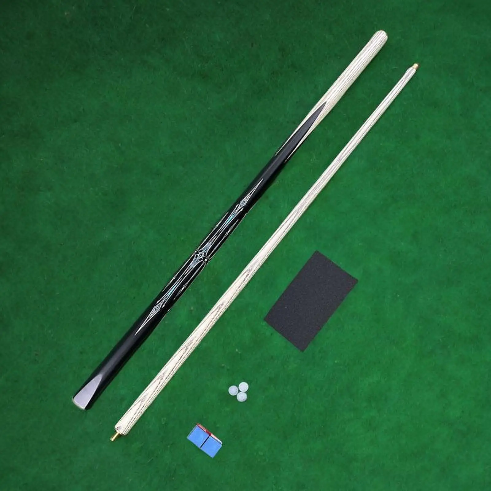 Taco de sinuca profissional chinês preto oito taco de bilhar duas seções 57