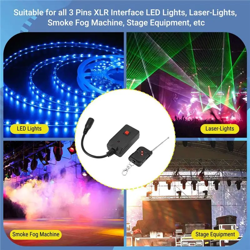 2X AC 90-240V Portable 3 Pins Wireless Remote Receiver For Smoke Machine DJ Stage Receiver Fog 400W 500W 900W 1500W C-Y41A