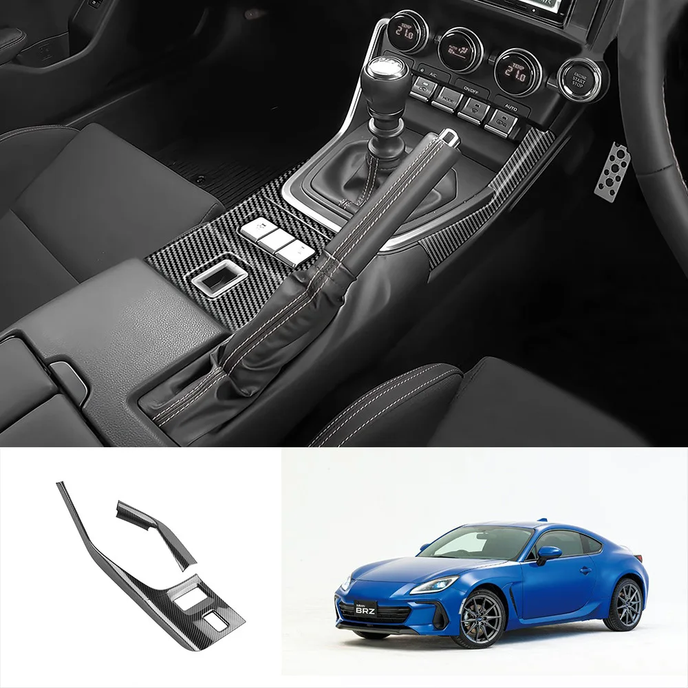 

For SUBARU BRZ/ZD8 For TOYOTA GR86/ZN8 2021 2022 ABS Carbon Fbier Gear Shift Panel Cover Trim Gear Switch Button Sticker Cover