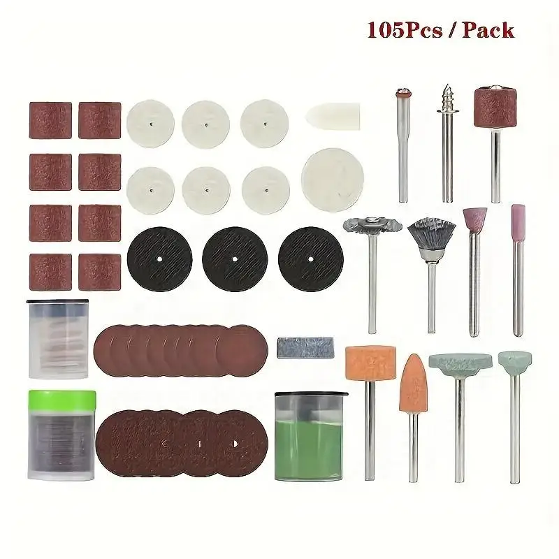 105pcs/set Zirconia Alumina Grinding Heads for Woodworking Jade Carving Polishing with Storage Box