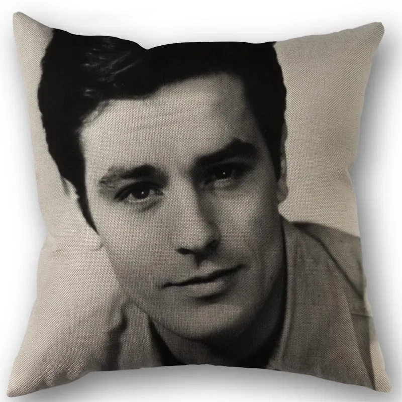 Custom Alain Delon Pillowcase Home Textile Cotton Pillow Covers Wedding Decorative Pillow Cover Square 45x45CM 0603