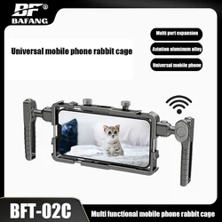 BAFANG Aluminum Alloy SmartPhone Cage Protective Case With Side Handle Filmmaking Videomaker Stabilizer For All Phone Models