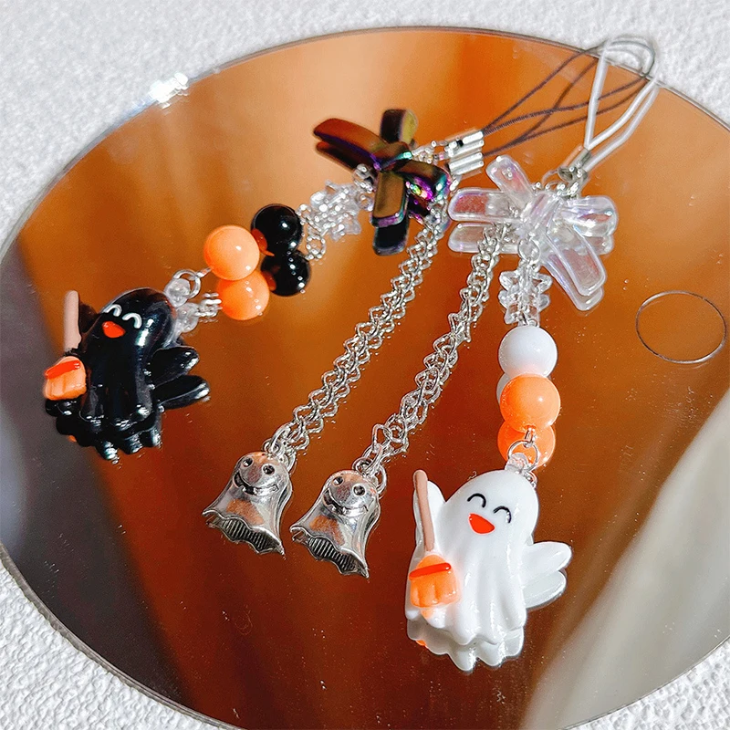 Ghost Doll Mobile Phone Chain Wizard Hat Keychain Pendant Cellphone Rope Hanging Chain Phone Lanyard Earphone Chain Camera Chain