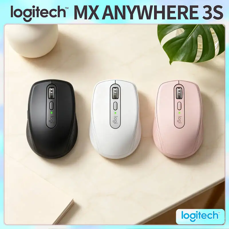 

Logitech MX Anywhere 3S Office Mouse - 8K DPI Darkfield, MagSpeed Scroll, Silent Click, 3-Device Sync for Retail Studio