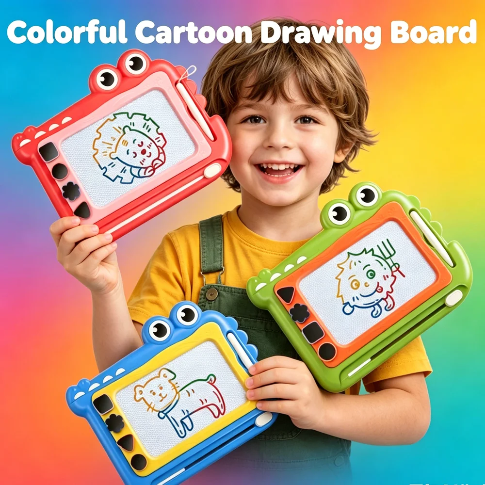 

Kids Magnetic Drawing Board Color Sketch Writing Scribble Doodle Pad Travel Games Educational Learning Toys for Children Gifts