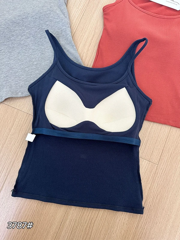 Brtte bianco con imbottitura sul petto Bellissimo gilet Ba-Piece Capispalla da donna Autunno Inverno Strato base Top a tubo Sle...