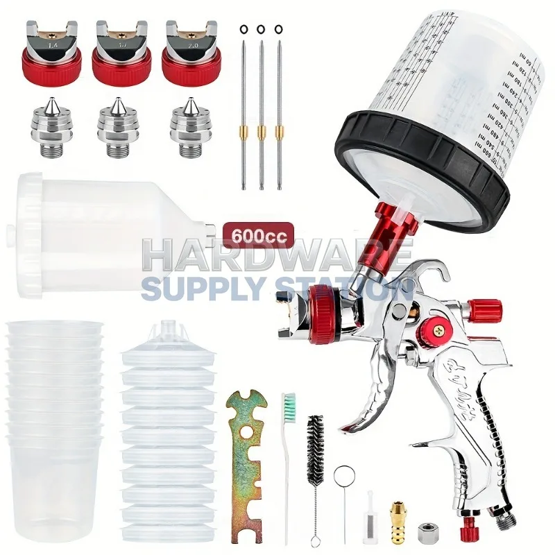 

Пневматический краскопульт 1 Group 2008 для финишного покрытия, высокоточное распыление, для автомобилей и мебели, с верхним бачком, одноразовый, комплект