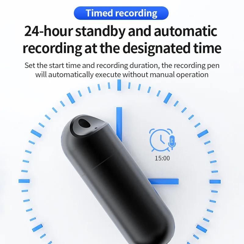 S1+ 펜던트 디지털 음성 녹음기, HD 소음 감소 AI 음성 활성화 녹음기, MP3 플레이어 및 USB 디스크, 회의/수업용