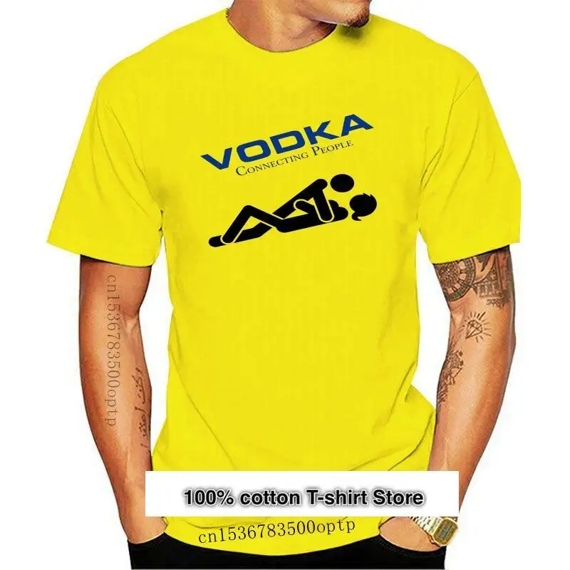 Camiseta para hombre y mujer, camisa de vodka conectando a la gente, regalo de cumpleaños, broma divertida