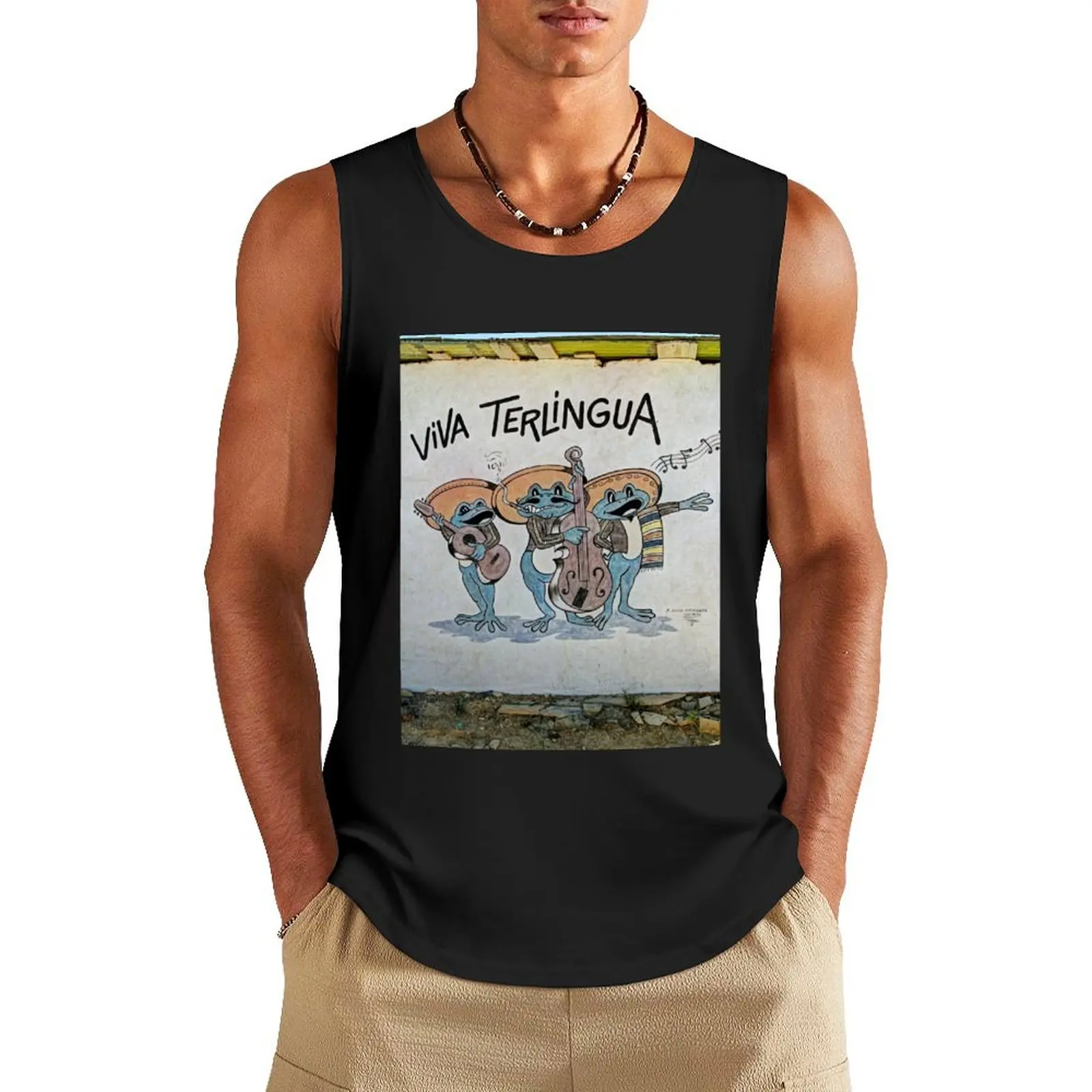 

Viva Terlingua! Tank Top cotton t-shirts man Vest for boy sports suits t-shirt for men