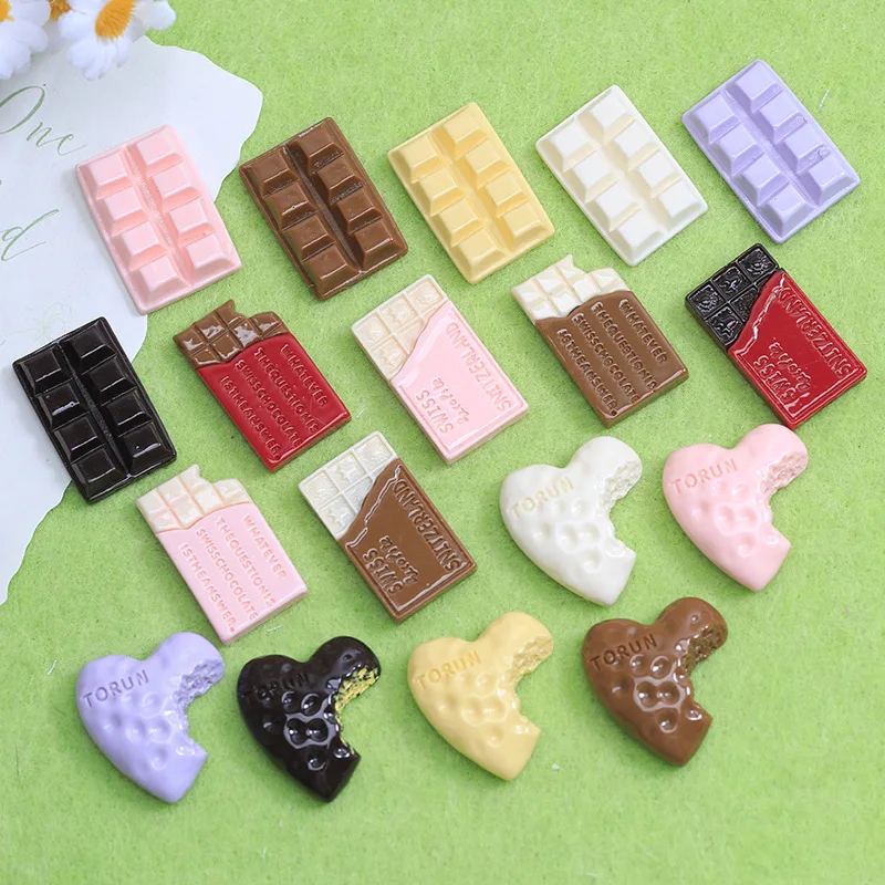 Chocolate Collections Cute Resin Cabochon 20pcs Resin Flatbacks for DIY Jewelry Making Wholesale Scrapbook Decoration Accessory