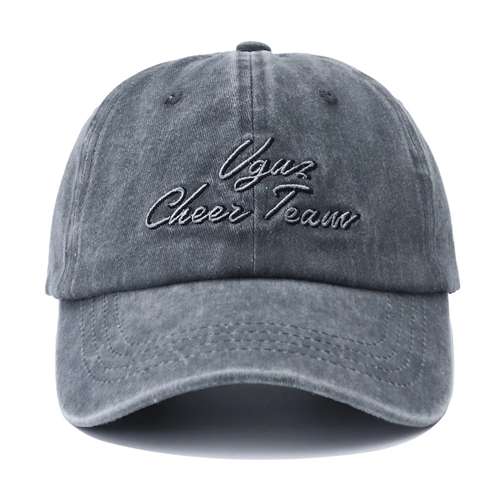 Unisex wyszywane litery prany bawełniana czapka baseballowa regulowany w stylu Vintage czapki tirówki w stylu Vintage dla kobiet mężczyzn Gorras