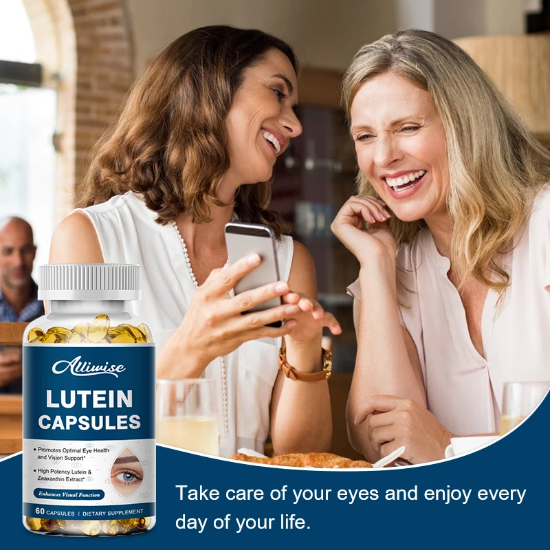 Alliwise Luteïne/Zeaxanthine Capsulesupplement Voor De Gezondheid Van Het Oog Ter Ondersteuning Van De Algehele Gezichtsfunctie En De Maculaire