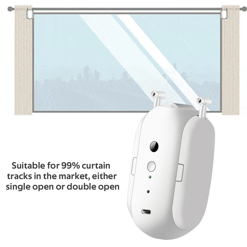 Macchina per tende automatica Bluetooth intelligente Tende elettroniche per ufficio Interruttore dente blu Installazione semplice Include accessori